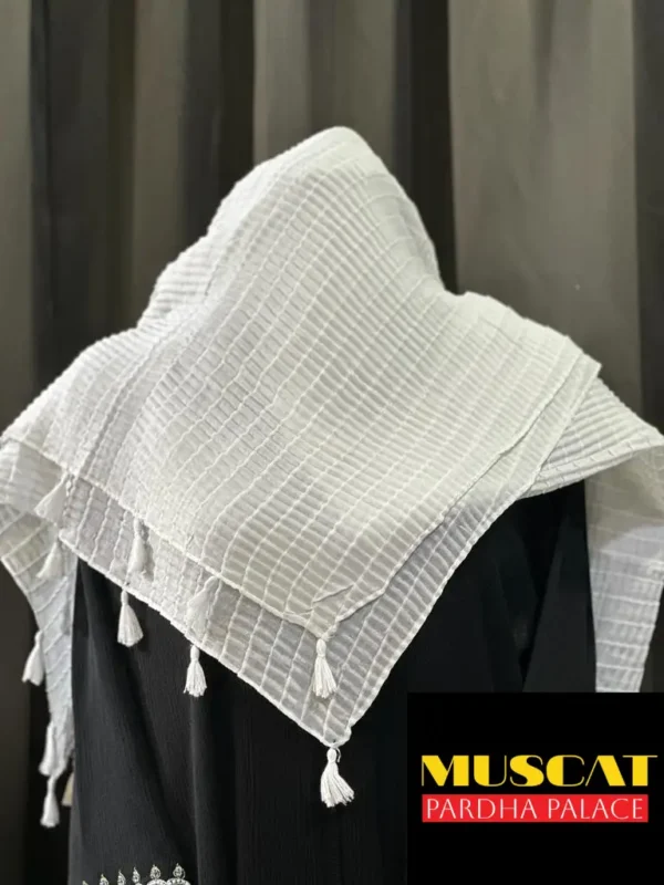 White threaded design Women's Shawl